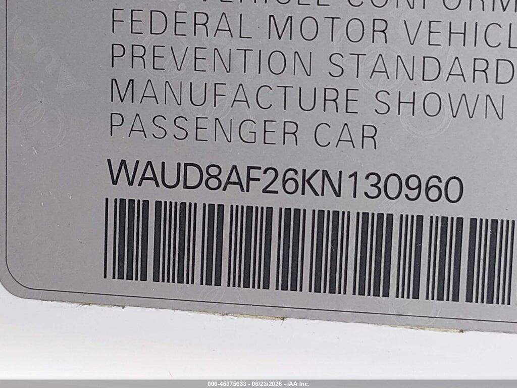 WAUD8AF26KN130960 2019 AUDI A6 photo no. 9