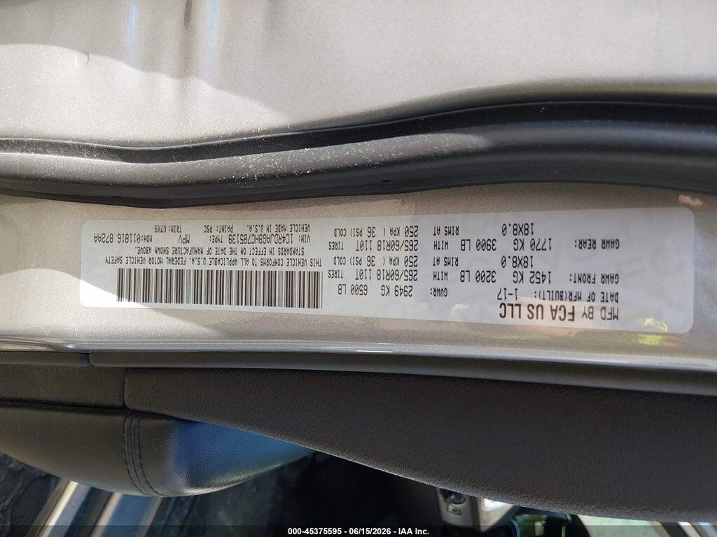 1C4RDJAG9HC785139 2017 DODGE DURANGO photo no. 9