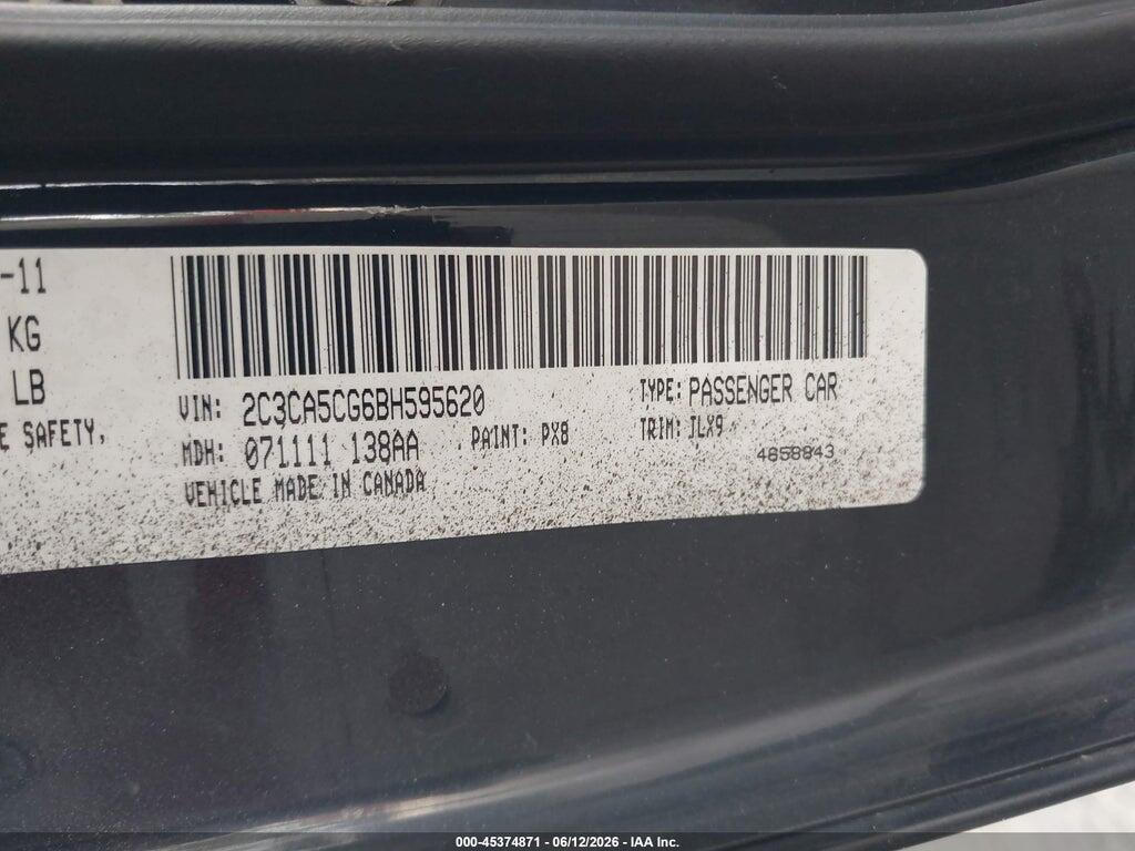 2C3CA5CG6BH595620 2011 CHRYSLER 300 photo no. 9