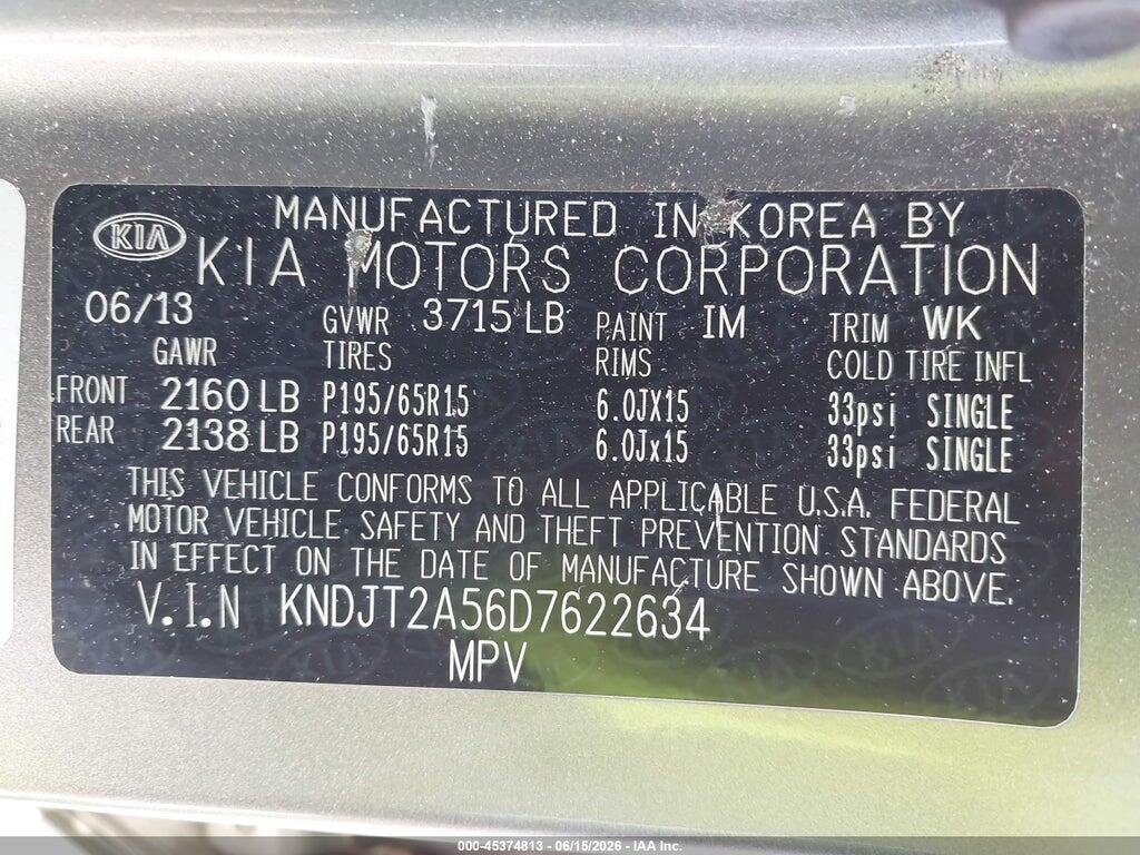 KNDJT2A56D7622634 2013 KIA SOUL photo no. 9