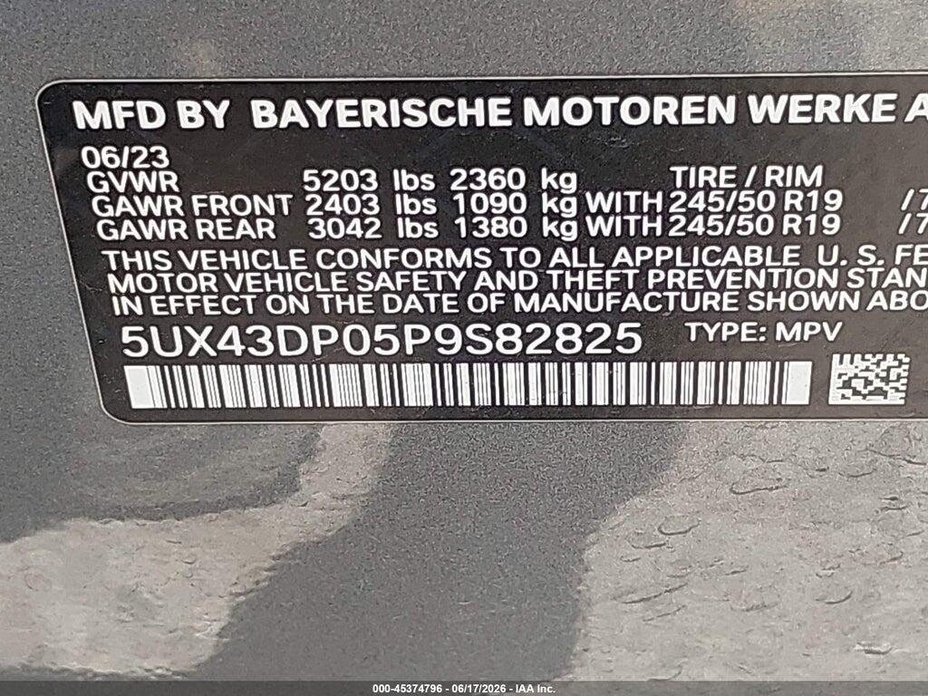 5UX43DP05P9S82825 2023 BMW X3 photo no. 9