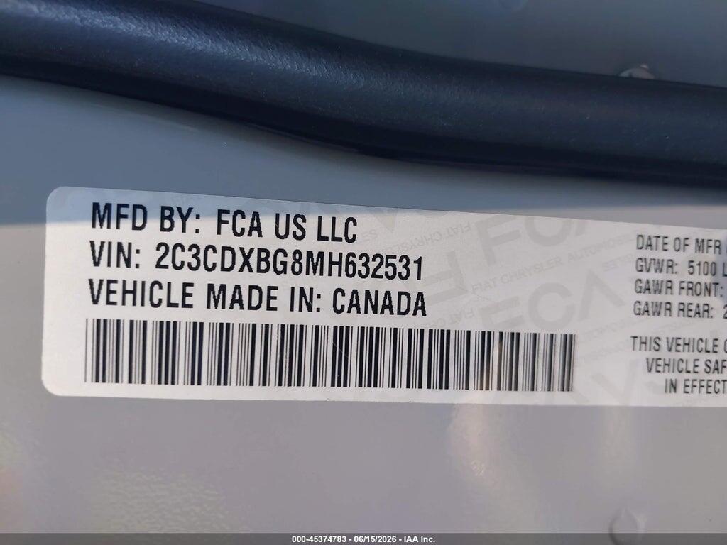 2C3CDXBG8MH632531 2021 DODGE CHARGER photo no. 9