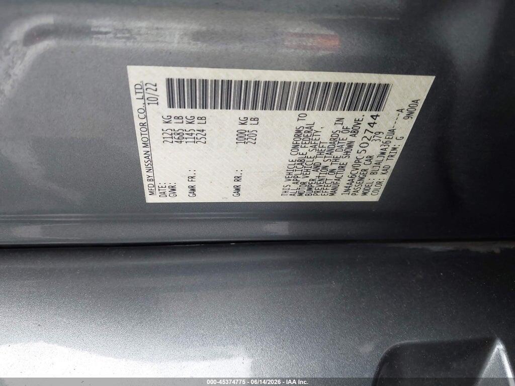 1N4AA6CV0PC502744 2023 NISSAN MAXIMA photo no. 9