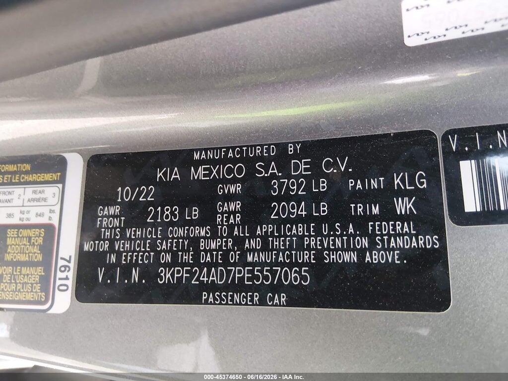 3KPF24AD7PE557065 2023 KIA FORTE photo no. 9