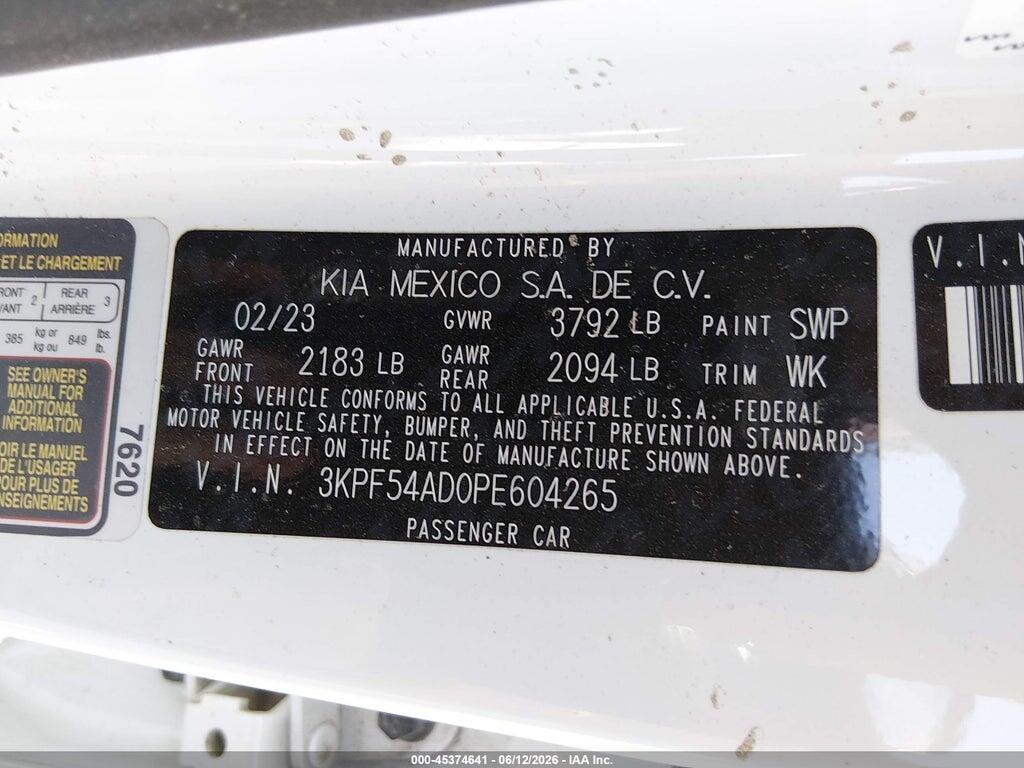 3KPF54AD0PE604265 2023 KIA FORTE photo no. 9
