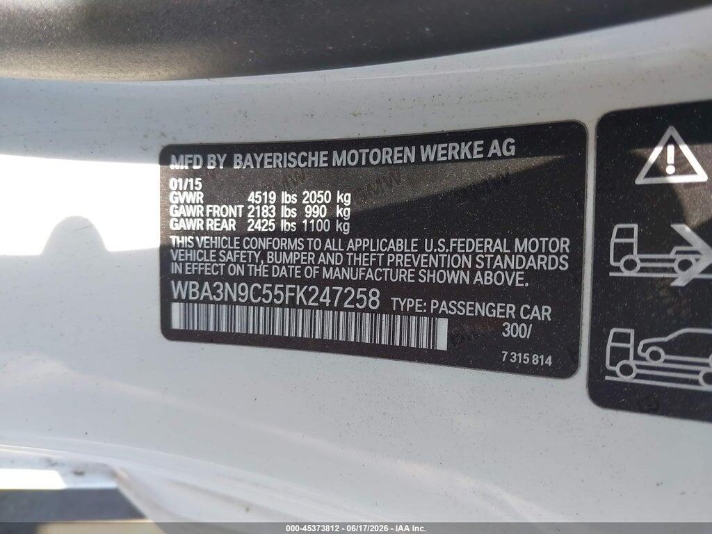 WBA3N9C55FK247258 2015 BMW 428I photo no. 9
