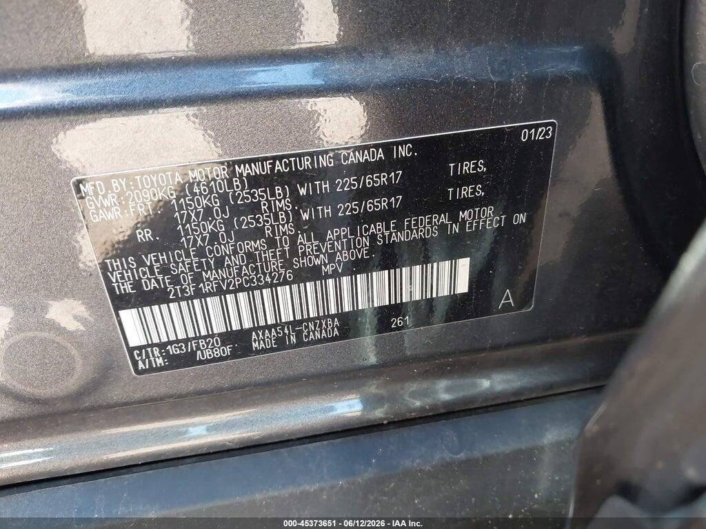 2T3F1RFV2PC334276 2023 TOYOTA RAV4 photo no. 9