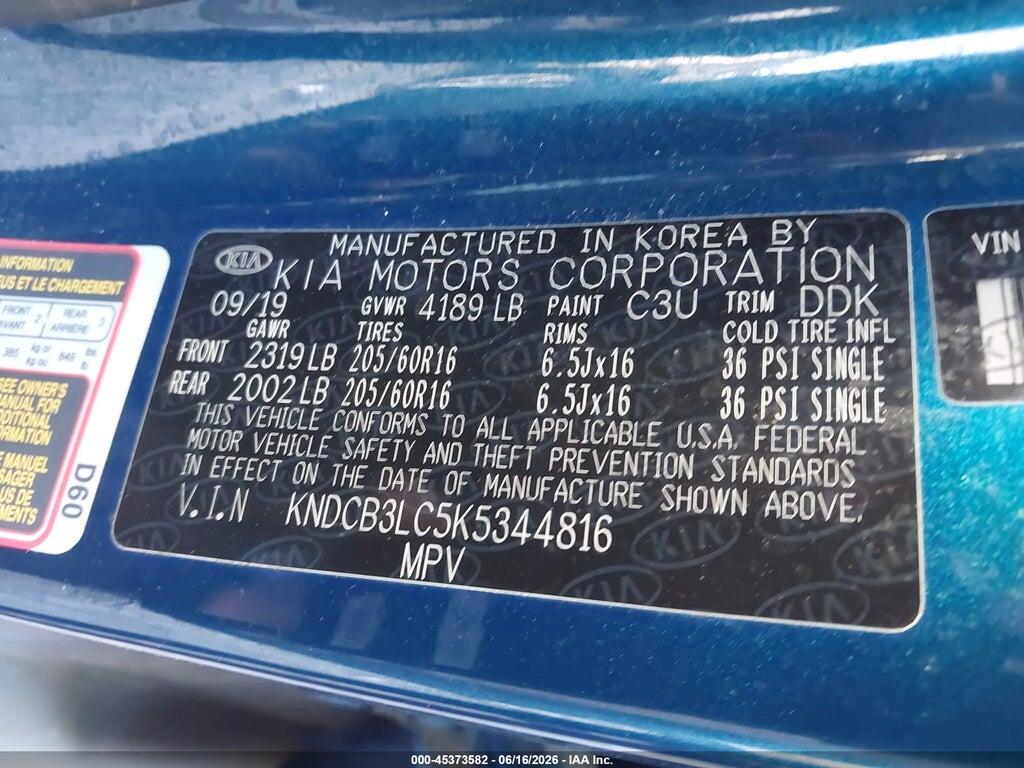 KNDCB3LC5K5344816 2019 KIA NIRO photo no. 9