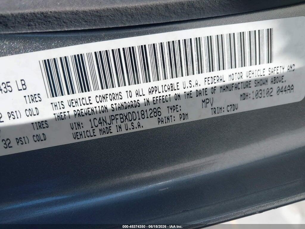 1C4NJPFBXDD181286 2013 JEEP PATRIOT photo no. 9