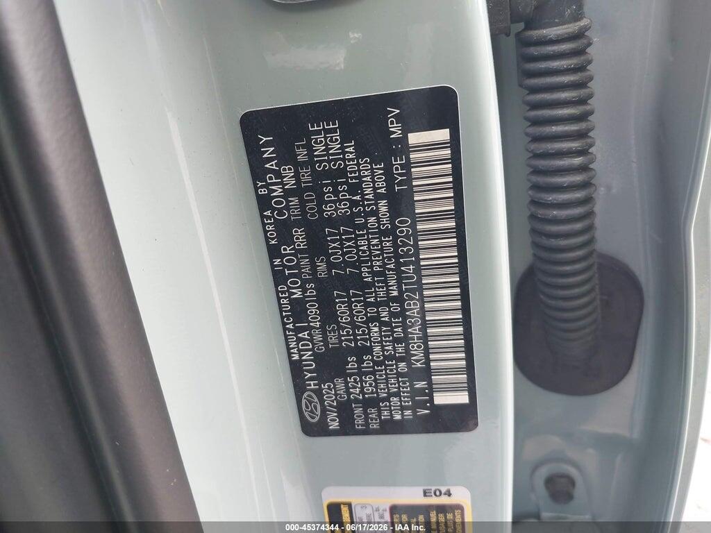 KM8HA3AB2TU413290 2026 HYUNDAI KONA photo no. 9