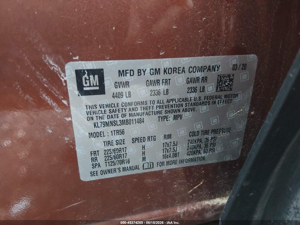 KL79MNSL3MB011484 2021 CHEVROLET TRAILBLAZER photo no. 9