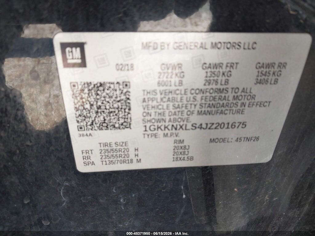 1GKKNXLS4JZ201675 2018 GMC ACADIA photo no. 9