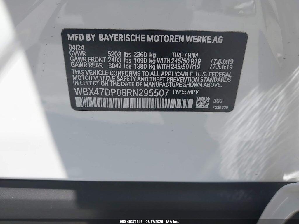 WBX47DP08RN295507 2024 BMW X3 photo no. 9