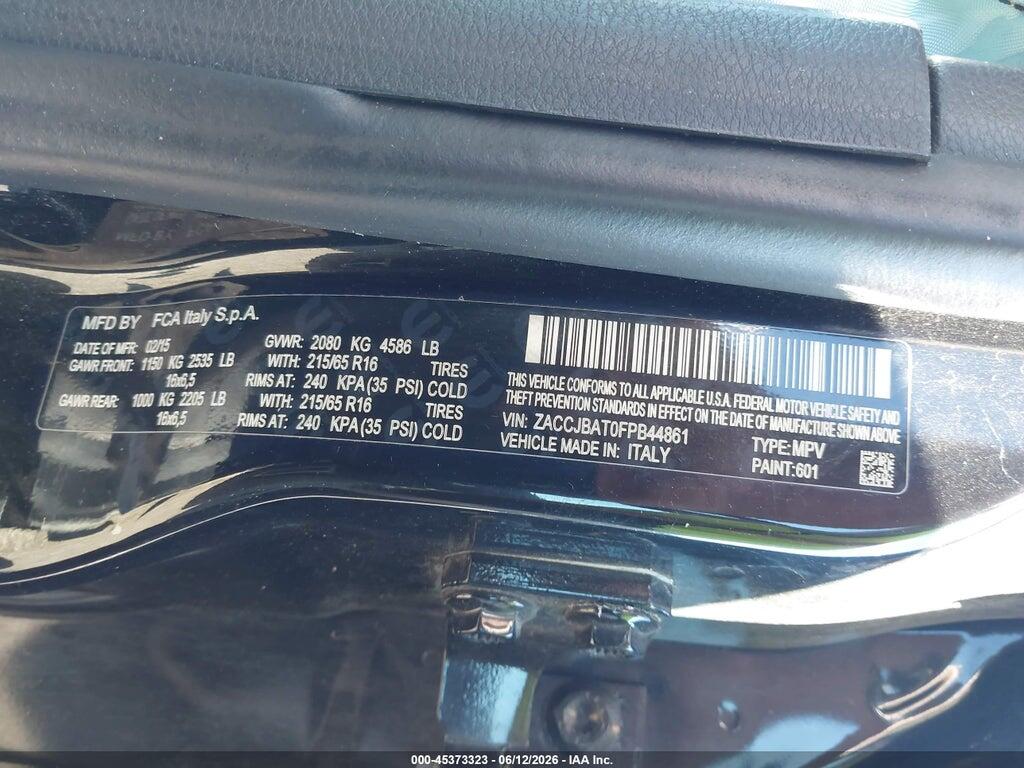 ZACCJBAT0FPB44861 2015 JEEP RENEGADE photo no. 9