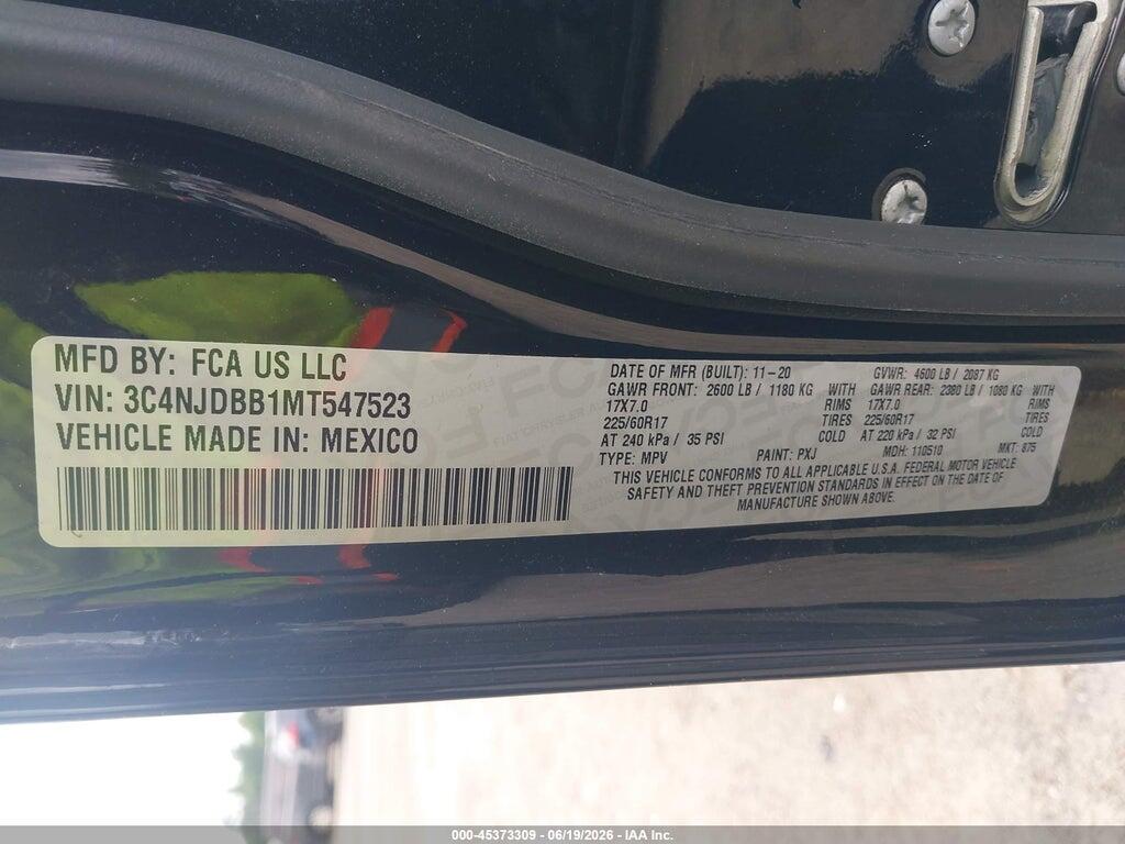 3C4NJDBB1MT547523 2021 JEEP COMPASS photo no. 9