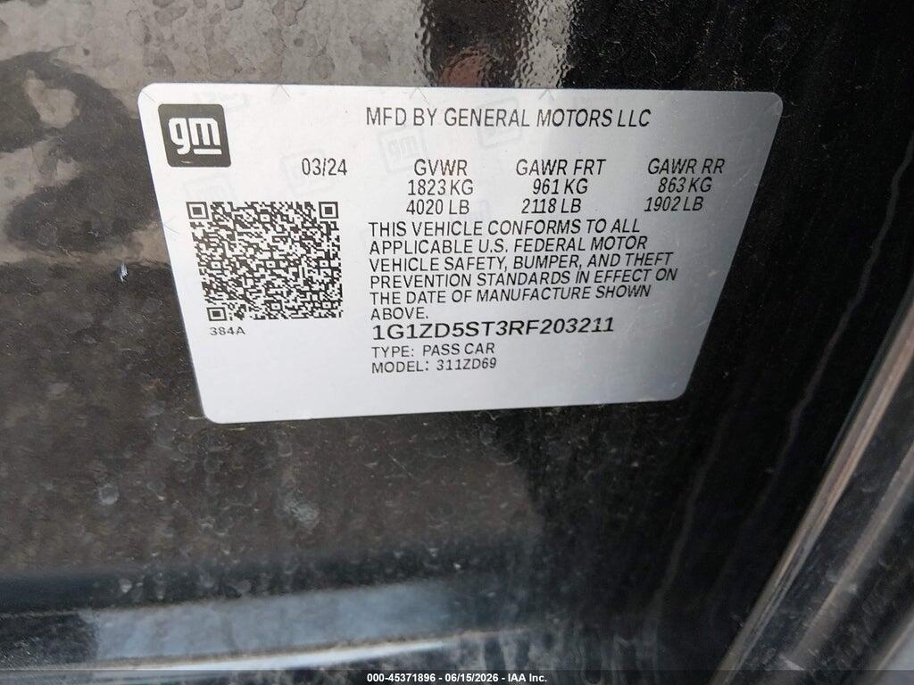 1G1ZD5ST3RF203211 2024 CHEVROLET MALIBU photo no. 9