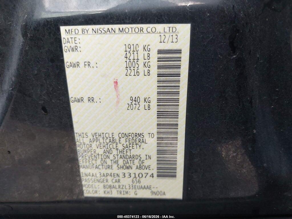 1N4AL3AP4EN331074 2014 NISSAN ALTIMA photo no. 9