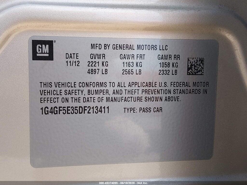 1G4GF5E35DF213411 2013 BUICK LACROSSE photo no. 9