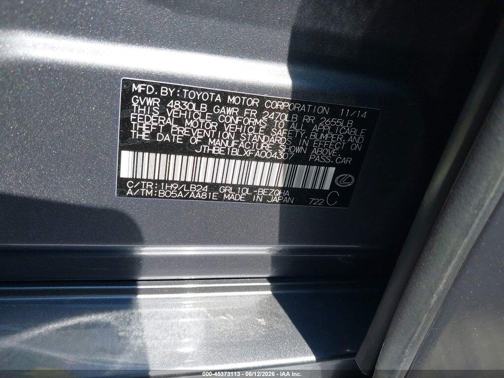 JTHBE1BLXFA004307 2015 LEXUS GS 350 photo no. 9