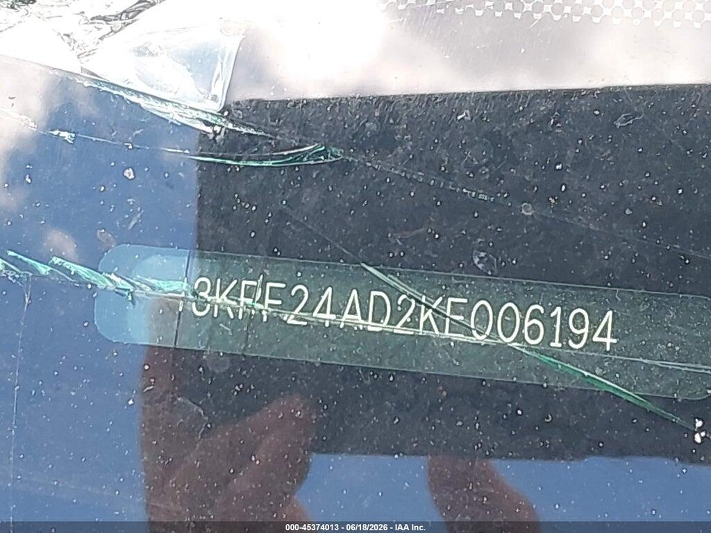 3KPF24AD2KE006194 2019 KIA FORTE photo no. 9