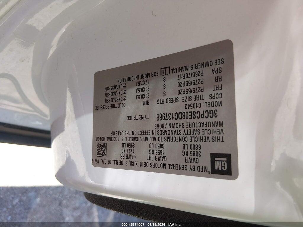 3GCPCSE08DG137988 2013 CHEVROLET SILVERADO 1500 photo no. 9