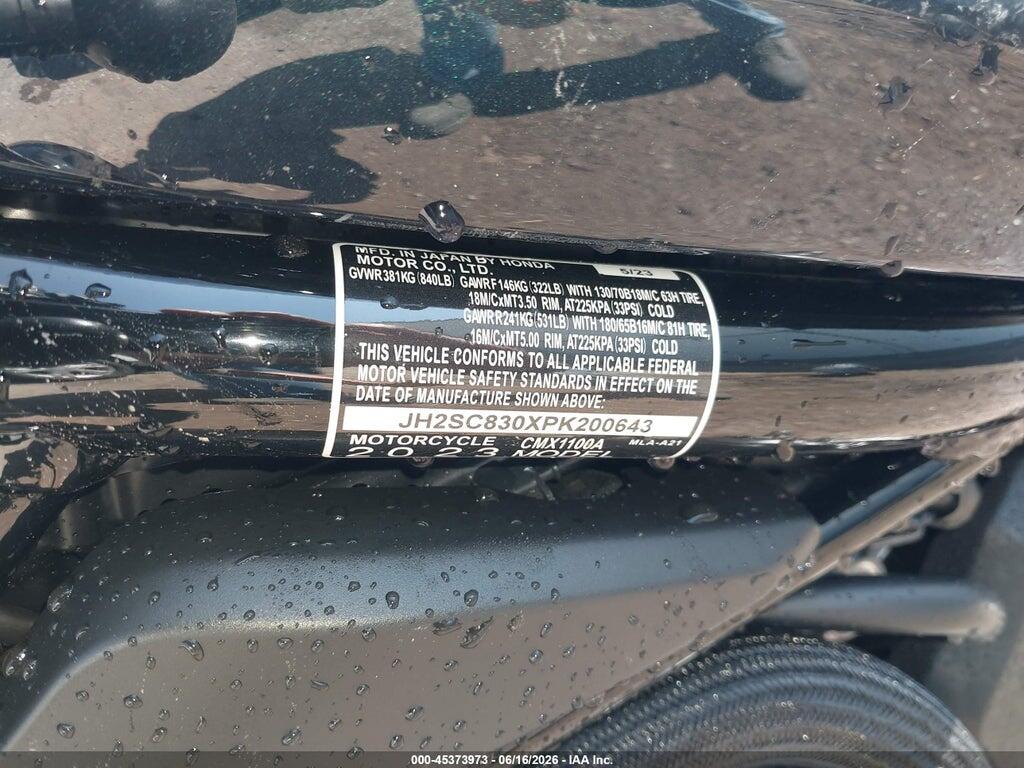 JH2SC830XPK200643 2023 HONDA CMX1100 photo no. 10