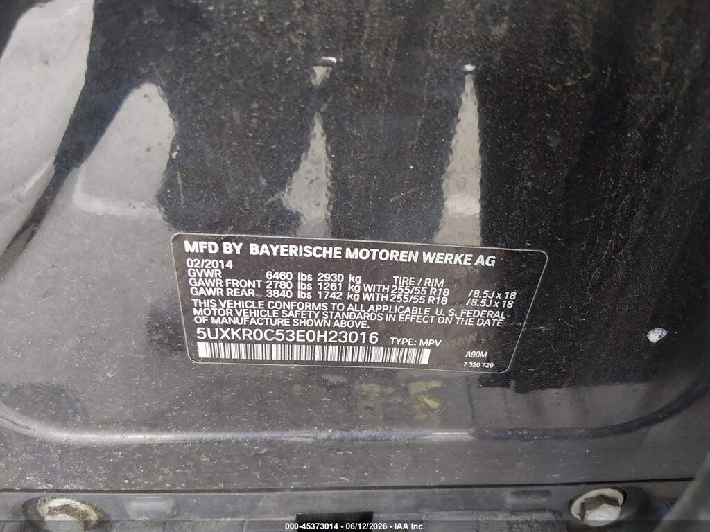 5UXKR0C53E0H23016 2014 BMW X5 photo no. 9