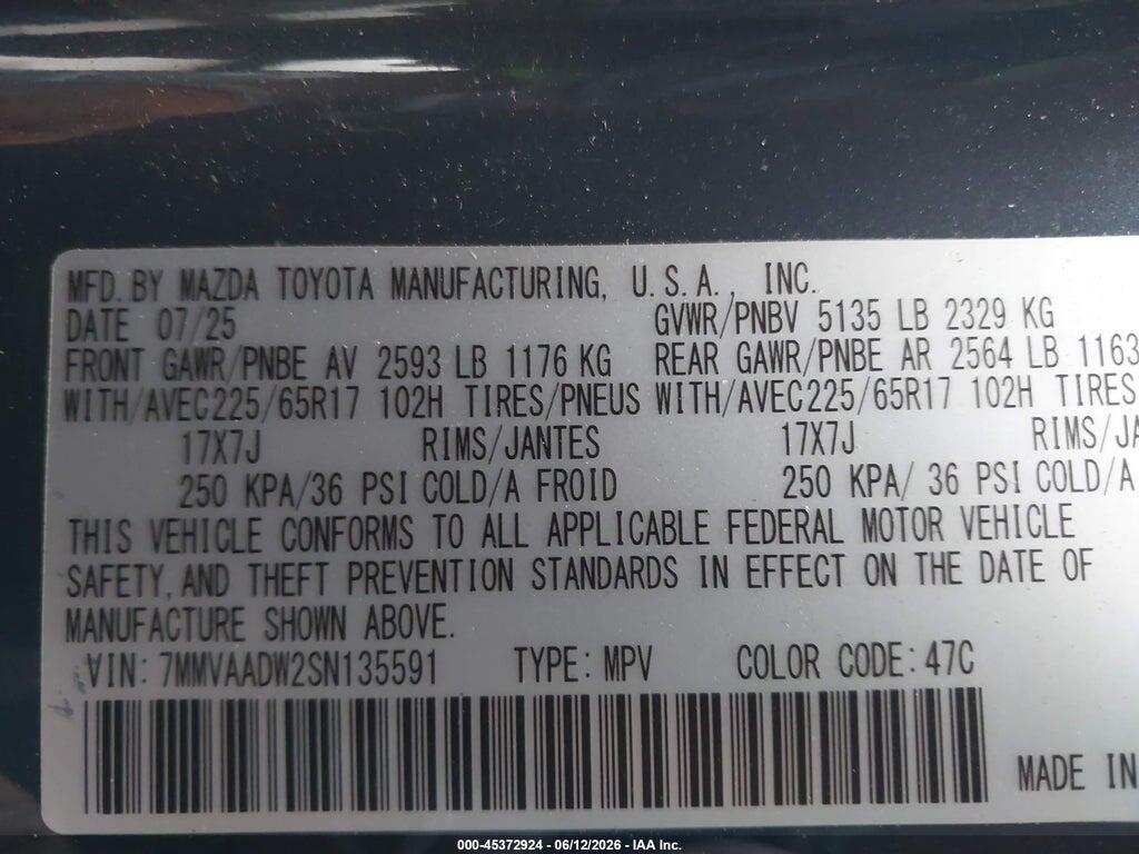 7MMVAADW2SN135591 2025 MAZDA CX-50 HYBRID photo no. 9