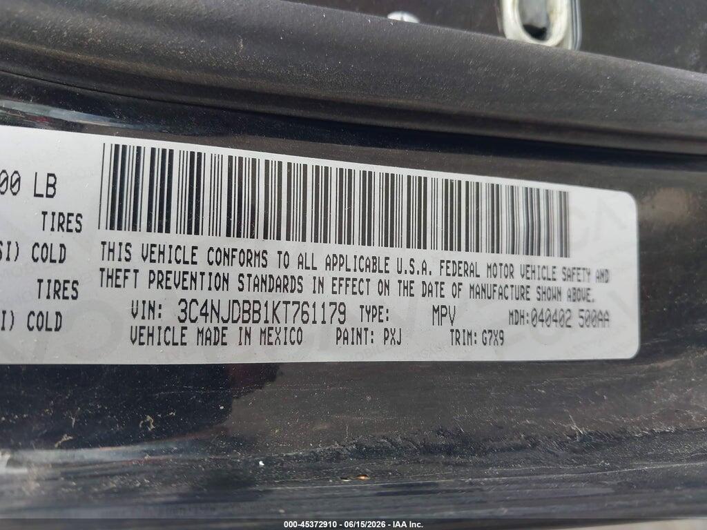 3C4NJDBB1KT761179 2019 JEEP COMPASS photo no. 9