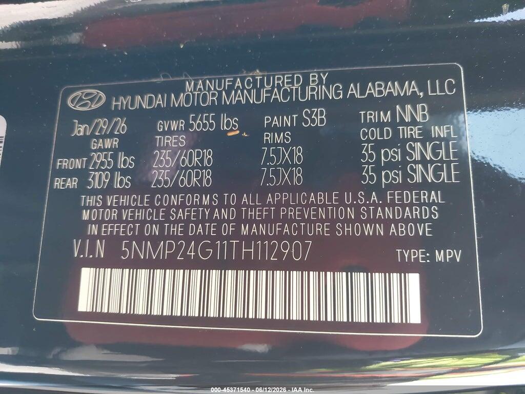 5NMP24G11TH112907 2026 HYUNDAI SANTA FE HYBRID photo no. 9