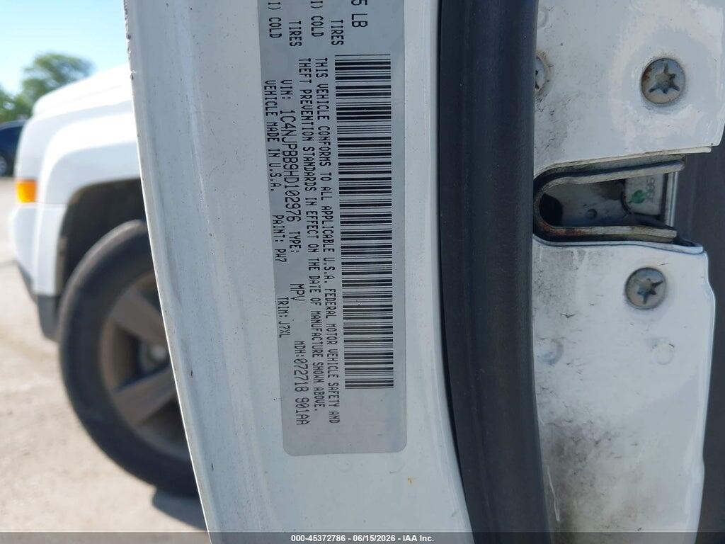 1C4NJPBB9HD102976 2017 JEEP PATRIOT photo no. 9
