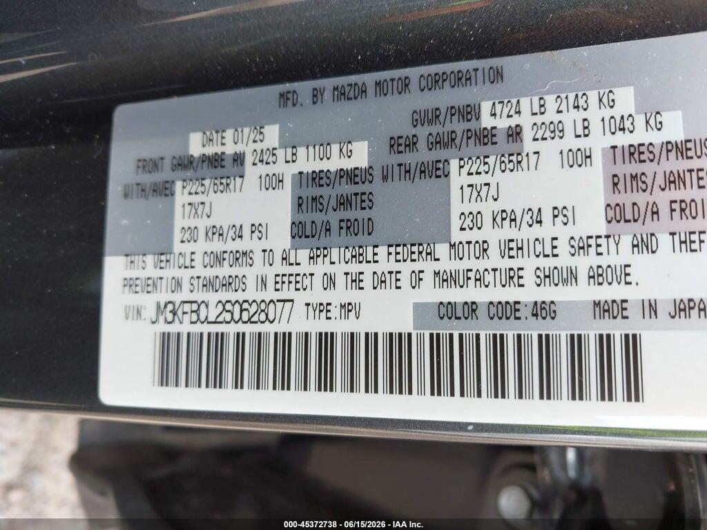 JM3KFBCL2S0628077 2025 MAZDA CX-5 photo no. 9