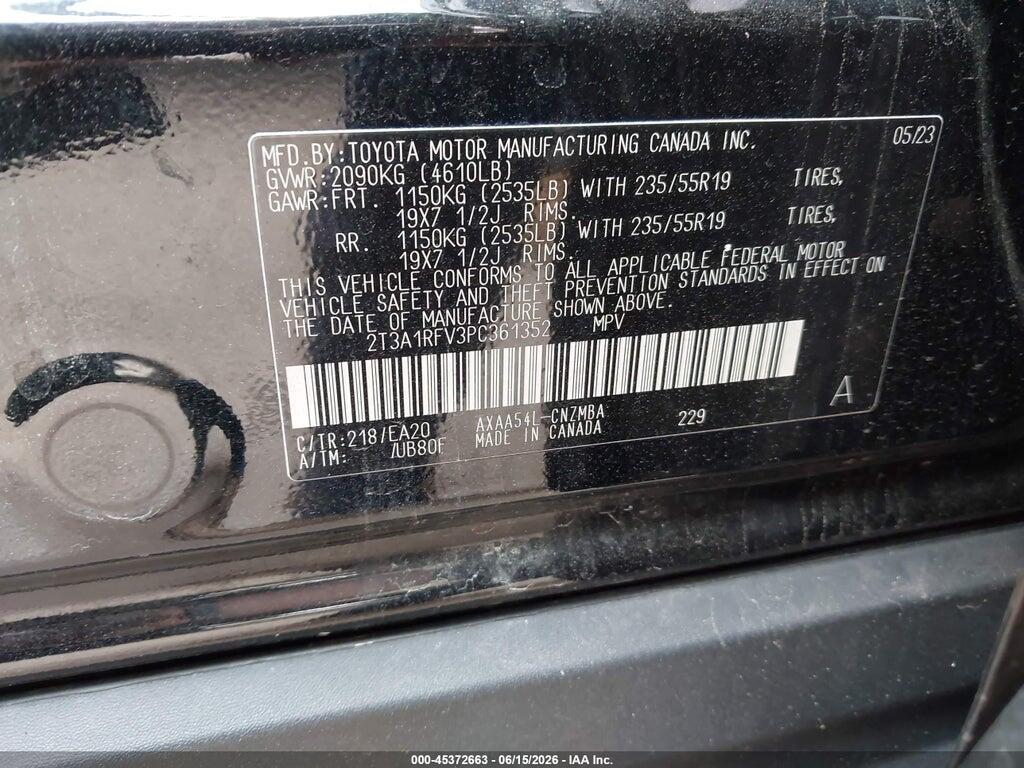 2T3A1RFV3PC361352 2023 TOYOTA RAV4 photo no. 9