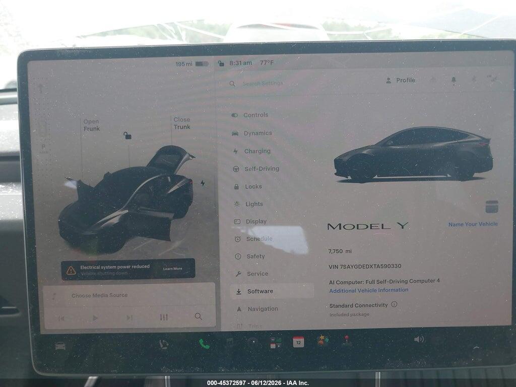 7SAYGDEDXTA590330 2026 TESLA MODEL Y photo no. 7