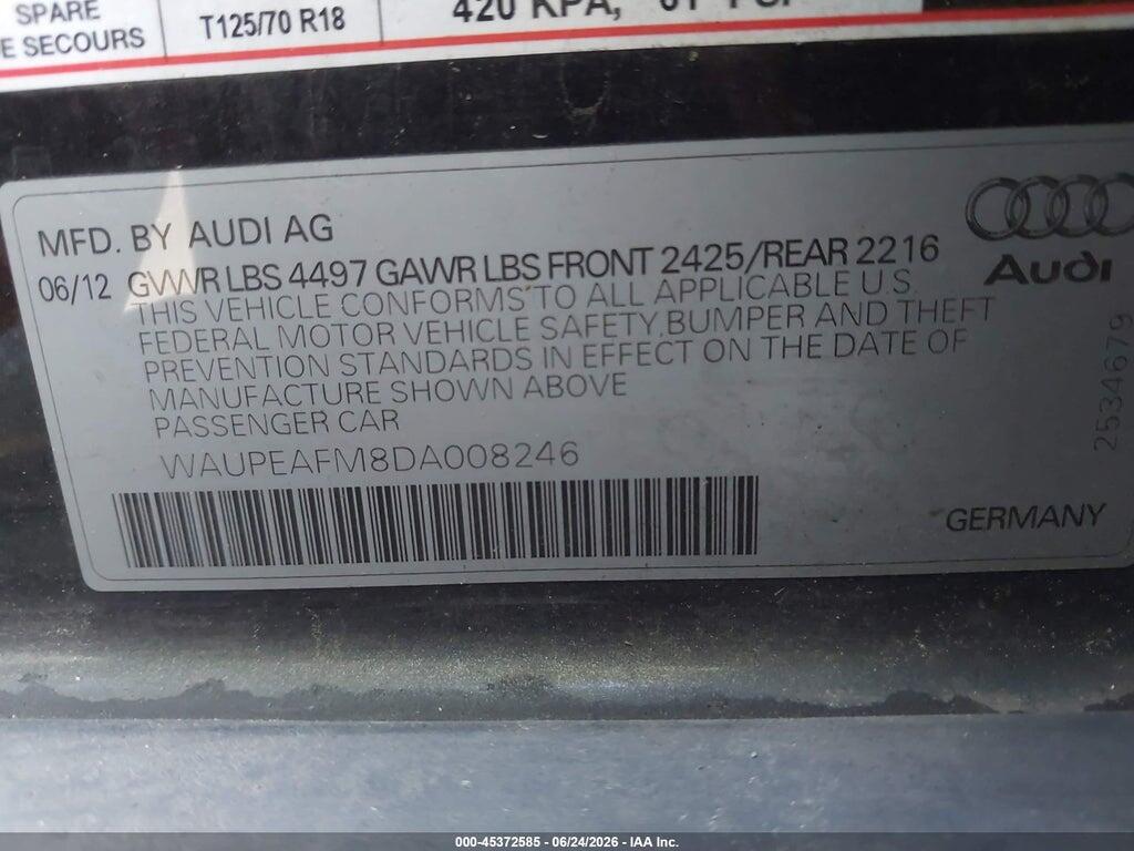 WAUPEAFM8DA008246 2013 AUDI A3 photo no. 9