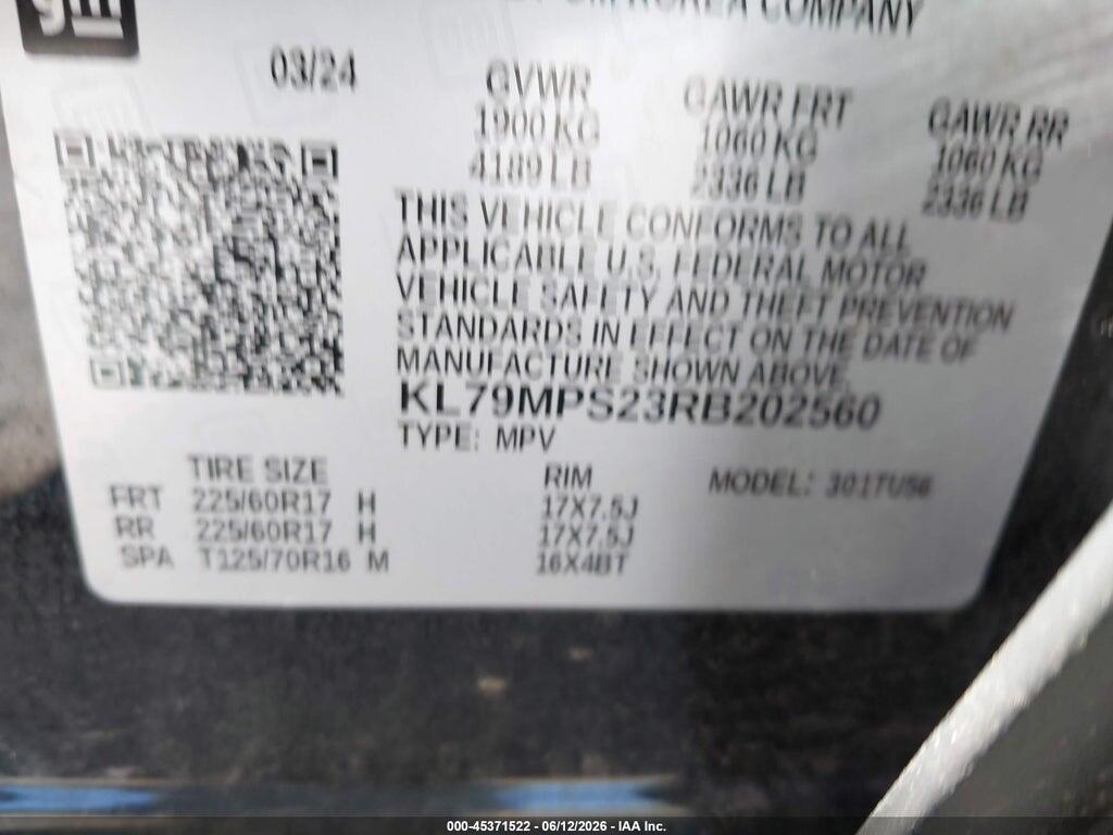 KL79MPS23RB202560 2024 CHEVROLET TRAILBLAZER photo no. 9