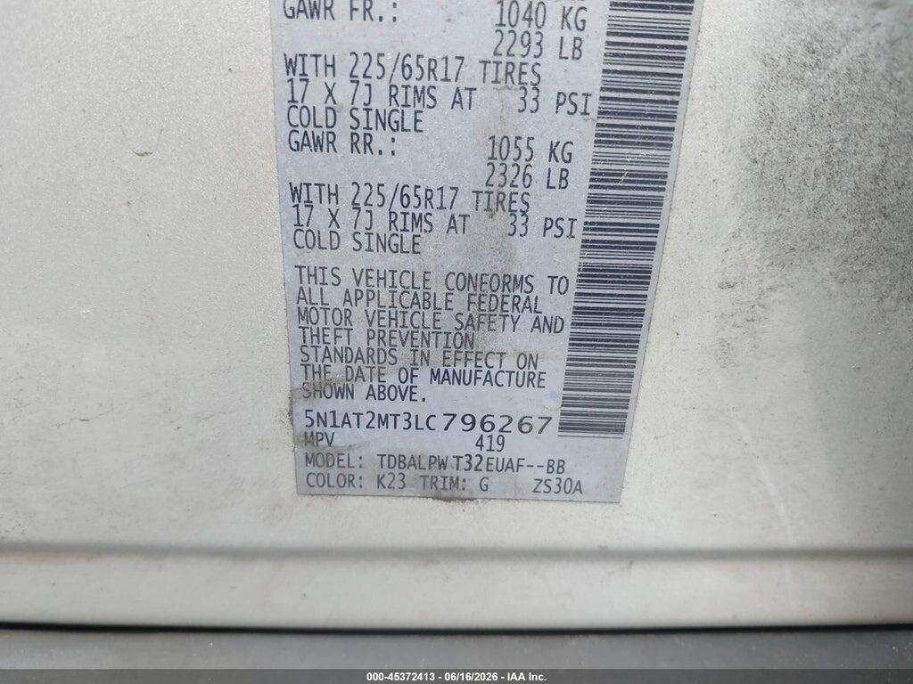 5N1AT2MT3LC796267 2020 NISSAN ROGUE photo no. 9
