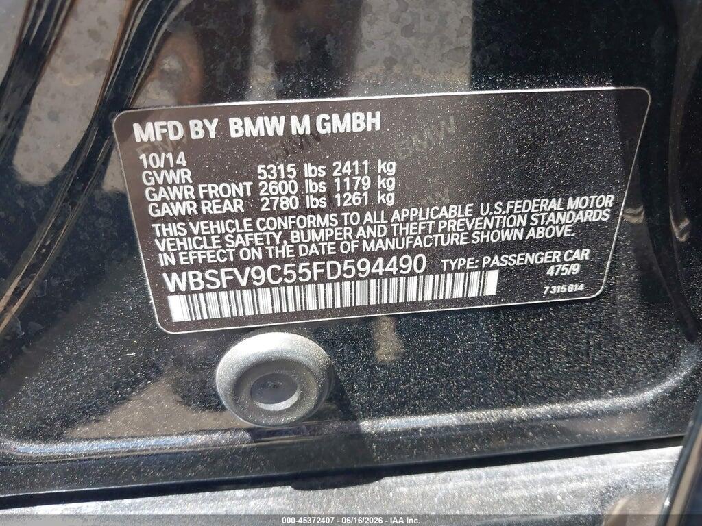 WBSFV9C55FD594490 2015 BMW M5 photo no. 9