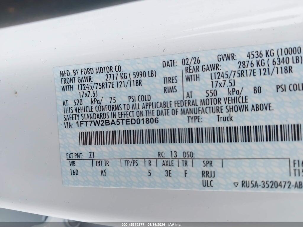 1FT7W2BA5TED01806 2026 FORD F-250 photo no. 9