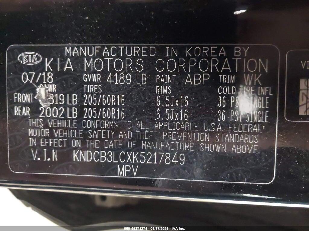 KNDCB3LCXK5217849 2019 KIA NIRO photo no. 9