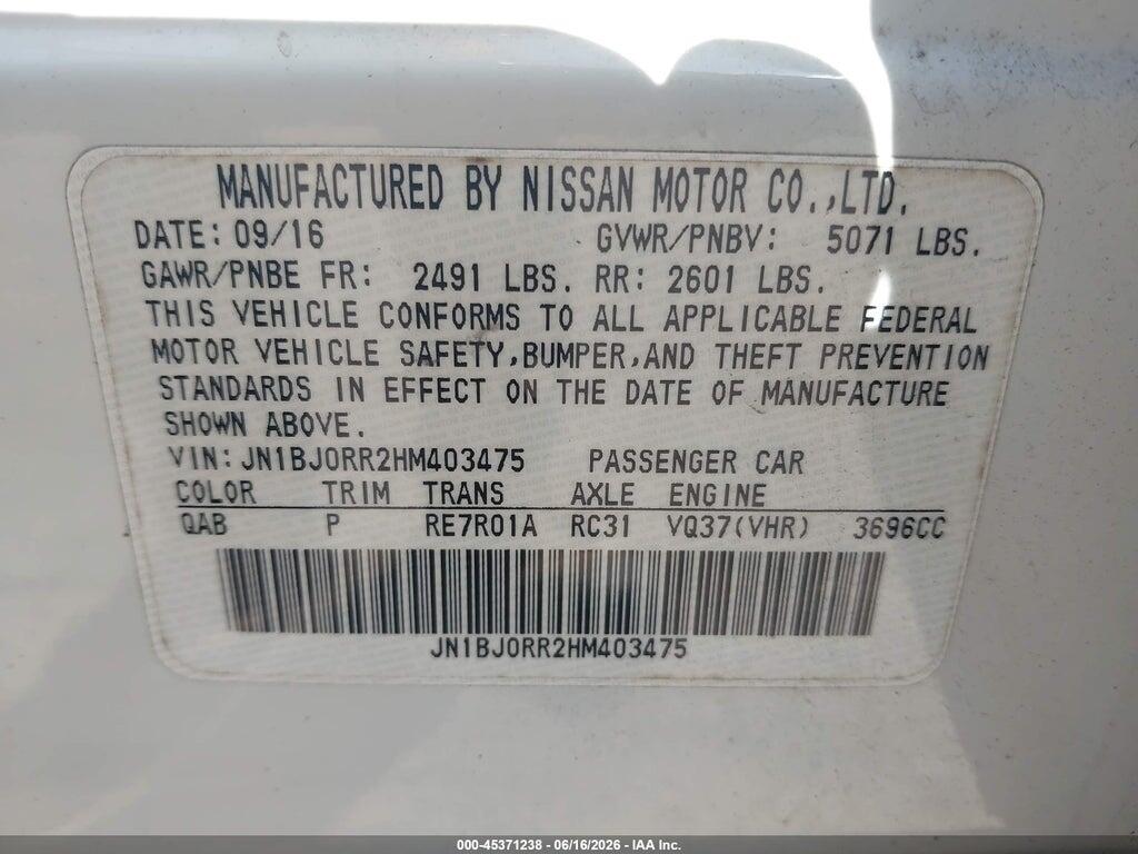 JN1BJ0RR2HM403475 2017 INFINITI QX50 photo no. 9