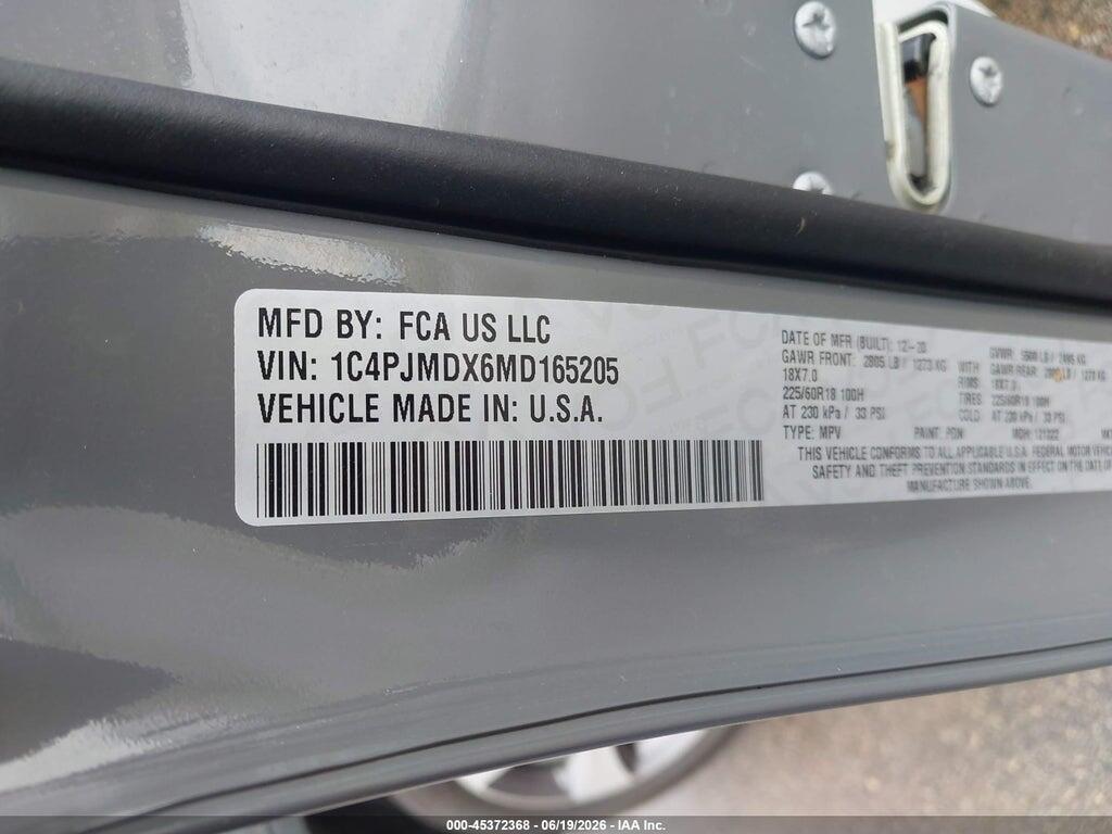 1C4PJMDX6MD165205 2021 JEEP CHEROKEE photo no. 9