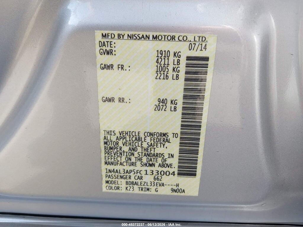 1N4AL3AP5FC133004 2015 NISSAN ALTIMA photo no. 9