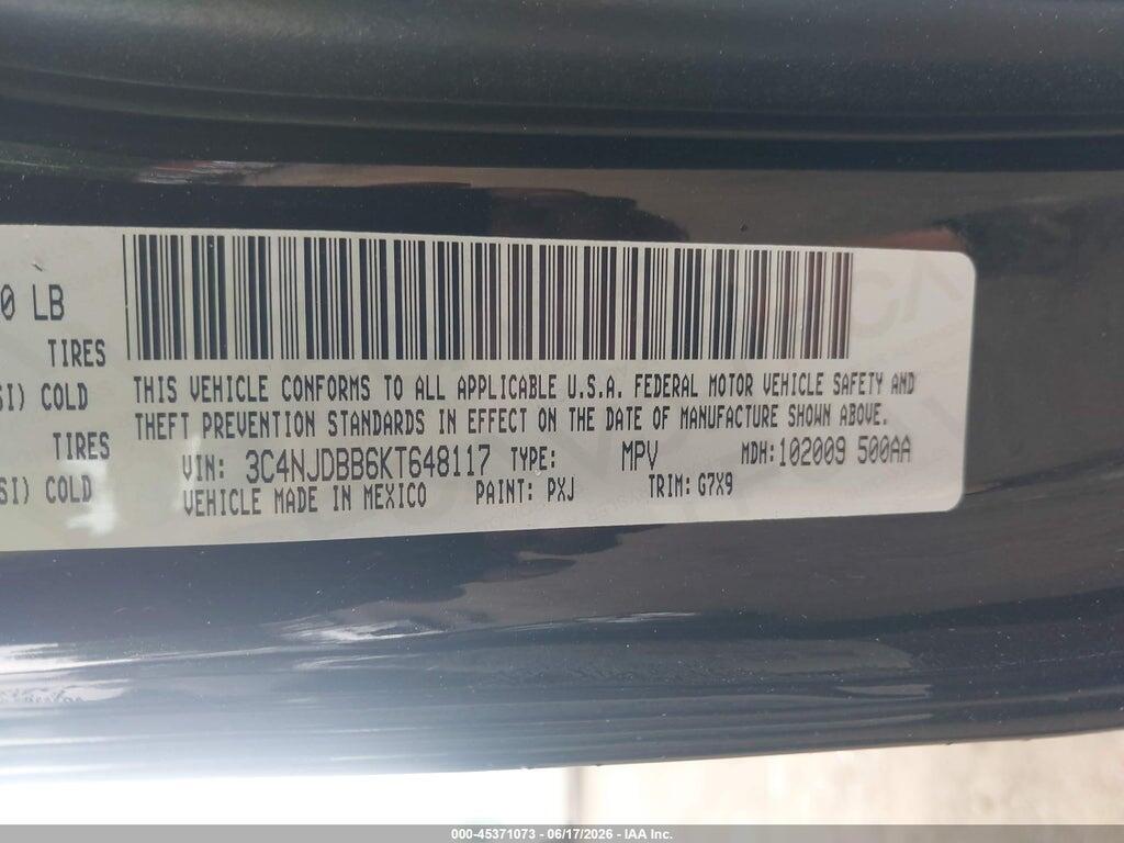 3C4NJDBB6KT648117 2019 JEEP COMPASS photo no. 9