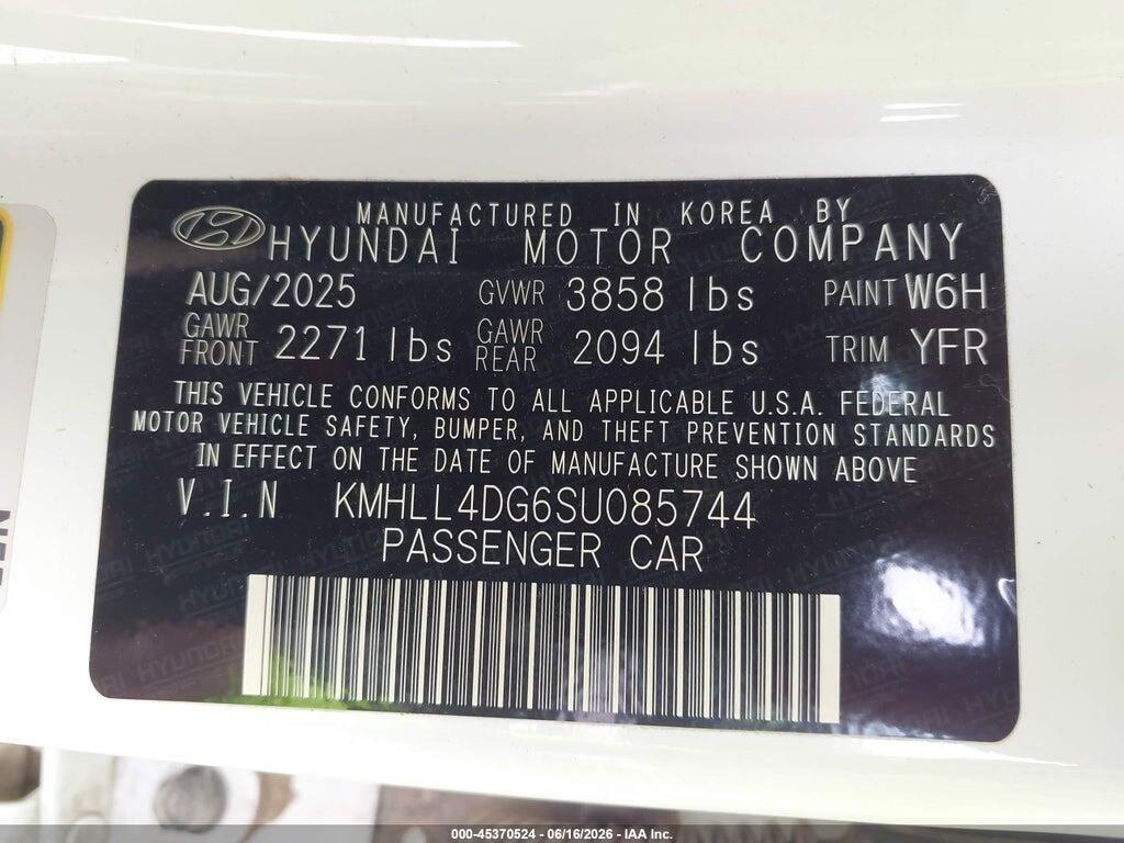 KMHLL4DG6SU085744 2025 HYUNDAI ELANTRA photo no. 9