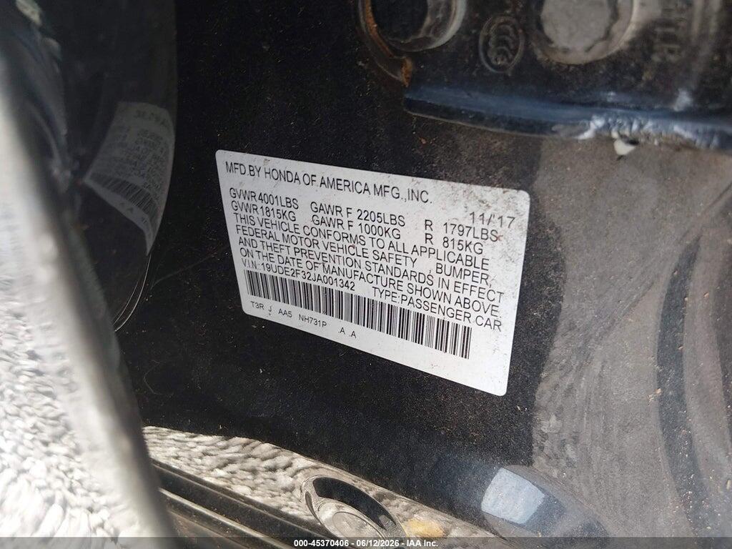 19UDE2F32JA001342 2018 ACURA ILX photo no. 9