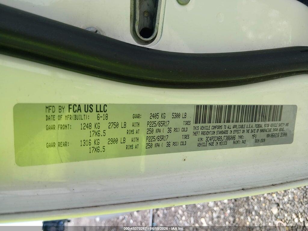3C4PDCAB9JT386006 2018 DODGE JOURNEY photo no. 9