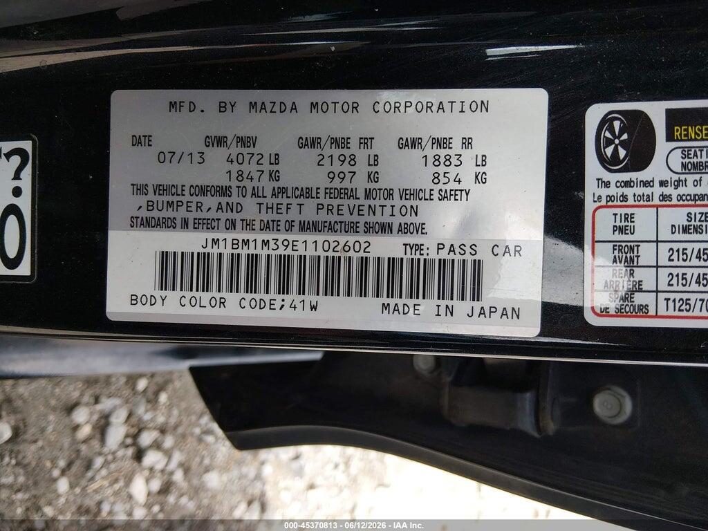 JM1BM1M39E1102602 2014 MAZDA MAZDA3 photo no. 9