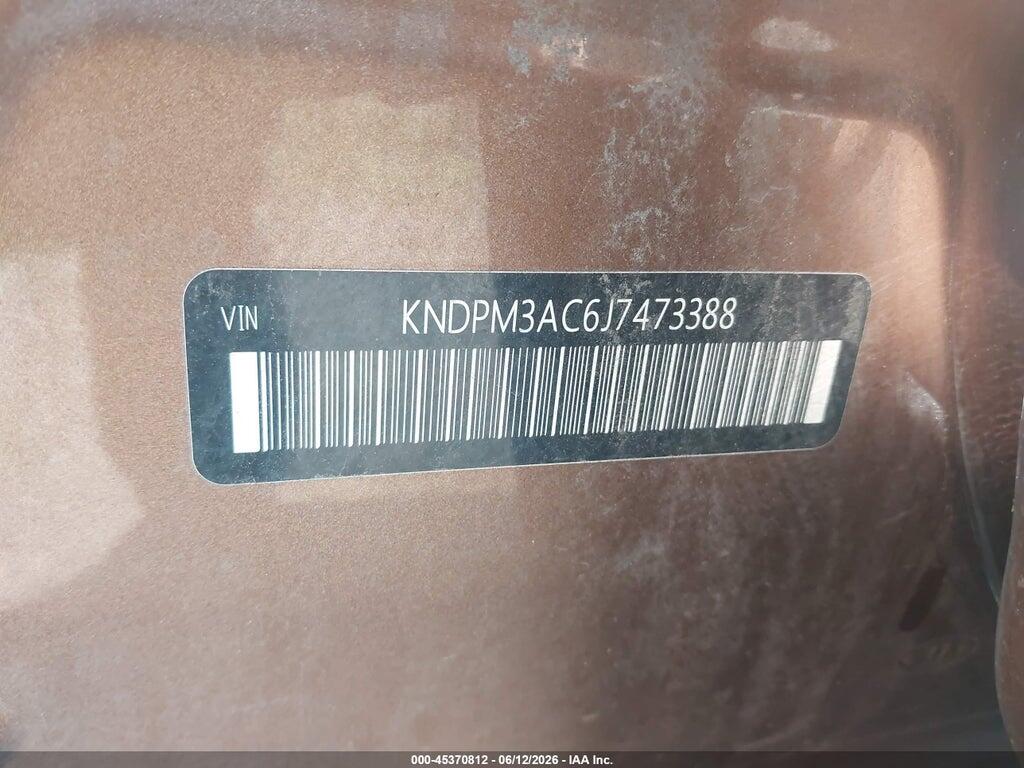 KNDPM3AC6J7473388 2018 KIA SPORTAGE photo no. 9