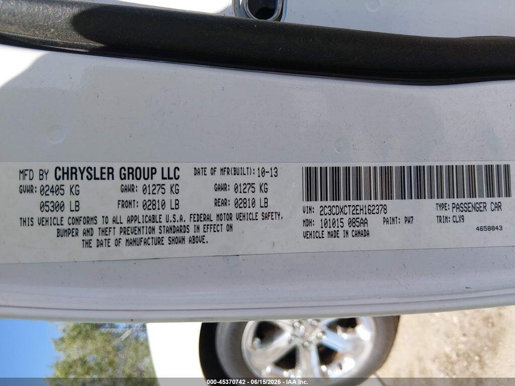 2C3CDXCT2EH162378 2014 DODGE CHARGER photo no. 9